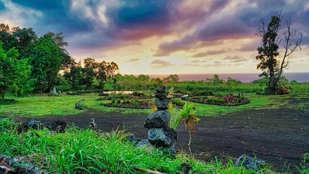Labyrinth at sunset